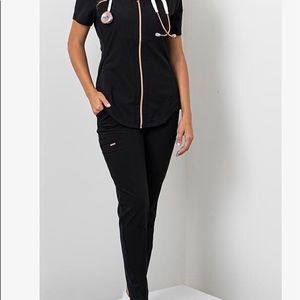 Cherokee Black Zip-Up Women's Top